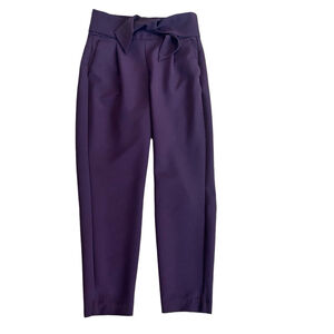 Dynamite plum purple high waisted pleated tie front ankle pants Sz 6 NWOT